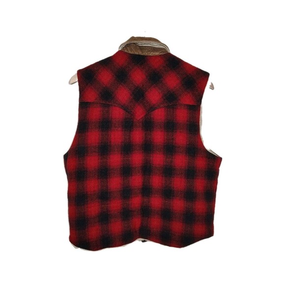 Vtg 90s SMALL Banana Republic Wool Plaid Vest Cabincore Outdoors Preppy Hunting - Picture 2 of 10